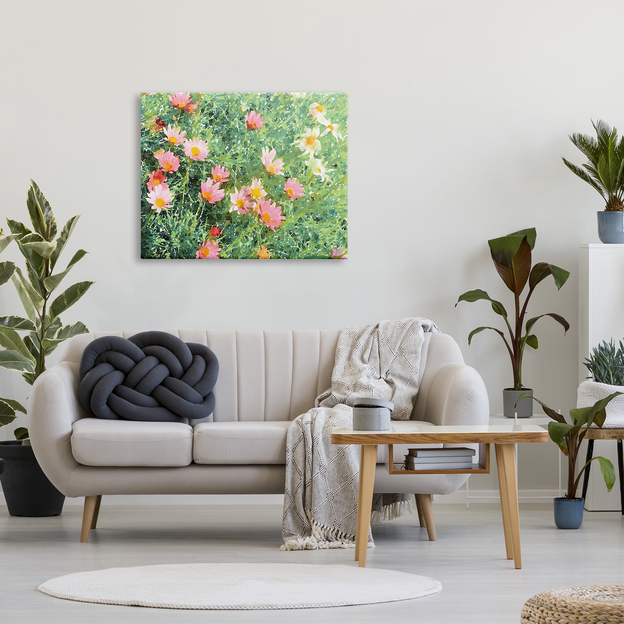 Stupell Industries Impressionistic Pink Carnations In Green Field, 30 x 40, Designed by Emily Navas