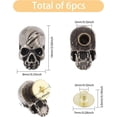 thumbnail image 2 of 6Pcs Theme Brass Decorative Rivets for Purse Bags Leather Crafts Decoration Skull Antique Silver & Golden 14x8x11.5mm Hole: 3mm 6pcs/set, 2 of 9