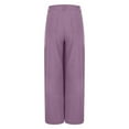 thumbnail image 4 of Sevevn Fashion Women Summer Zipper Pocket Pants Casual Button Solid Full Length Pant Purple S Deal of the Week, 4 of 6