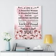 thumbnail image 2 of Mom Message Lucky and Proud Mother Appreciation Wall Art Ready To Hang Stretched Canvas Unframed, 2 of 9