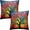 Rainbow Seasonal Tree Painting, variant on Seasonal Tree Painting Pillow Covers - Watercolor Leaf Pillow Cases 18x18 Abstract Nature Botanical Throw Pillows Set of 2 Farmhouse Home Decor for Room Bed Outdoor