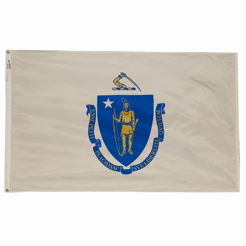 4x6' POLYWAVEZ MASSACHUSETTS POLY II FLAG