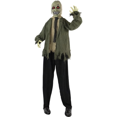 6-Ft Animatronic Scary Clown Halloween Decor – Motion Activated With Lights & Sounds, Battery Powered