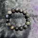thumbnail image 3 of Pulsera elástica con cuentas redondas de piedras preciosas de obsidiana, ojo de arcoíris Natural, pulsera unisex, cuentas de 12mm, 1 unidad, 3 of 5