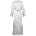 thumbnail image 4 of Robes Élégantes à Portefeuille pour Invitées de Mariage pour Femmes Automne Manches Longues Taille Haute Robe Maxi Unie Col Ras du Cou Robe de Soirée, 4 of 4