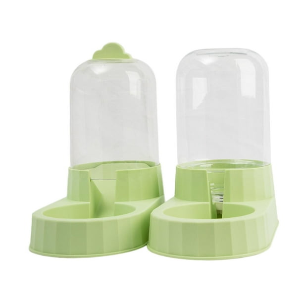 Alimentador automático para mascotas, contenedor alimentador de gatos, tazones de comida, estación de alimentación, dispensador de alimentos, tazón verde