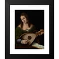 thumbnail image 2 of Bartolomeo Veneto 19x24 Black Modern Framed Museum Art Print Titled - Lady Playing a Lute (1530), 2 of 5