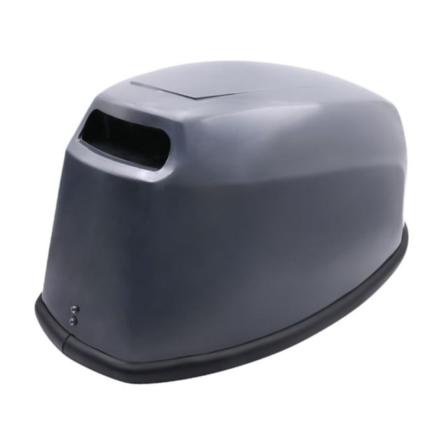 koolsoo Boat Outboard Motor Cover Black Easy to Install Boat Engine Cover for Yamaha Length 56 cm