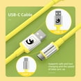 thumbnail image 2 of Mamba Snake Custom Coiled Keyboard Cable, 2.0M(0.66ft) USB-C to USB-A TPU Mechanical Keyboard Cable, Detachable Metal Aviator Double-Sleeved Wire for Gaming Keyboard(Yellow), 2 of 8