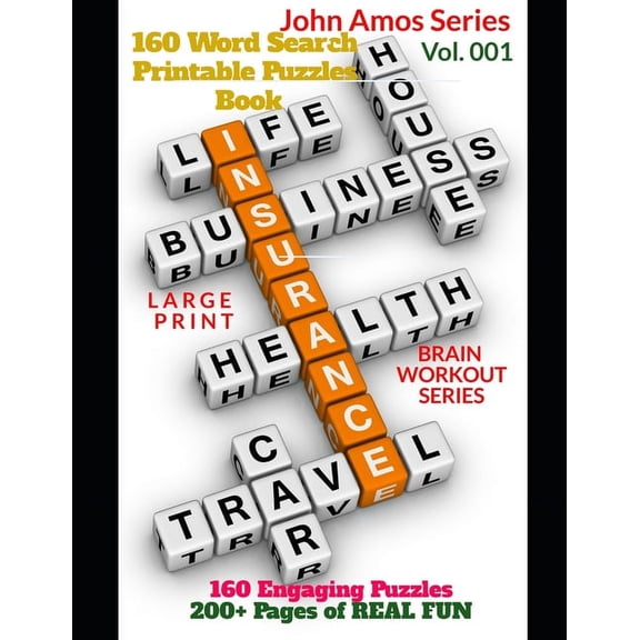 Vol. 160 Word Search Printable Puzzles Book, Book 1, (Paperback)