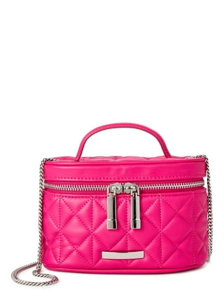 No Boundaries Women's Trapezoid Mini Crossbody Handbag Starlight Pink  Gingham 