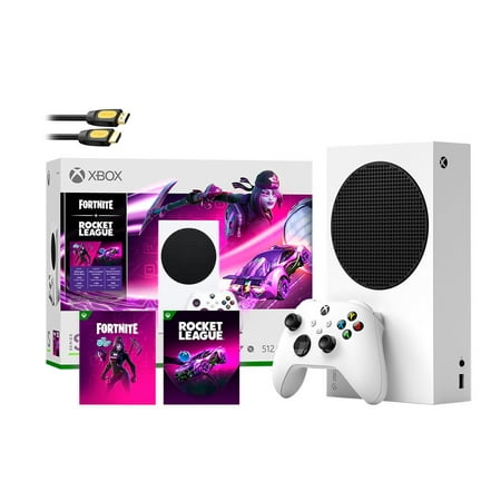 Microsoft Xbox Series S Fortnite and Rocket League Midnight Drive Pack Bundle with Mytrix High Speed HDMI