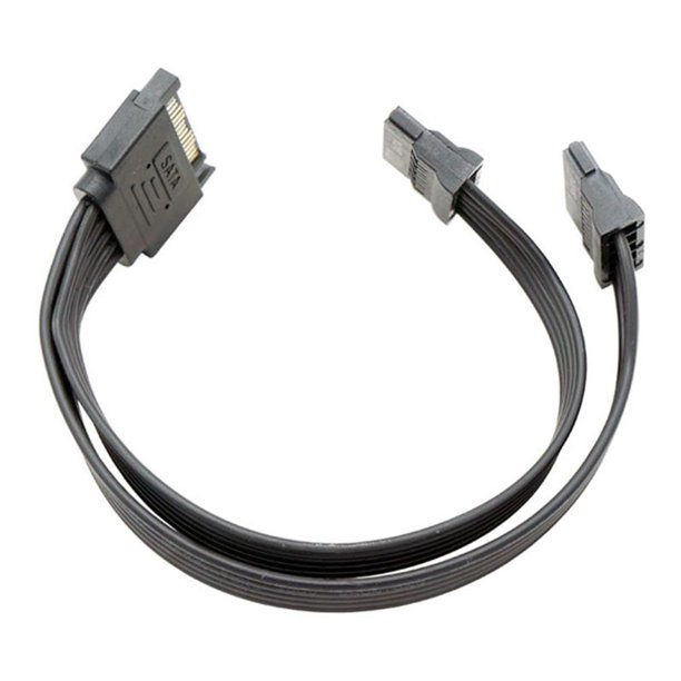 Cable de extensión SATA de 15 pines macho a hembra para disco duro de computadora (1 a 2)