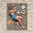 thumbnail image 2 of Picnic Blanket Waterproof 80"x60" Large Outdoor Foldable Grey Bronzing Thicker Machine Washable Beach Blanket Waterproof Picnic Mat Portable for Picnics, Camping, 2 of 6