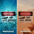 thumbnail image 6 of (2 Pack) Hot Metal OSHA Danger Sign 18 Inch X 12 Inch Indoor / Outdoor Rust-Free Aluminum Metal Signs for Workplace, Workshop, and Construction Site, Made in the USA, 6 of 8