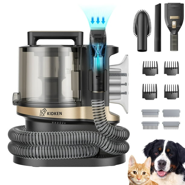SRWTRCHRY 3.5L Pet Grooming Vacuum Kit Professional Pet Hair Clipper 5in1 Dog Cat Fur Hair