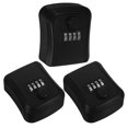 thumbnail image 1 of TABLZONE 3 Pcs Petit Coffre-Fort à Clés Noir Réglage de Mot de Passe ABS pour Adultes, 1 of 8