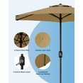 thumbnail image 2 of Bingirl Parasol de Patio Extérieur 7,5 Pi Parasol de Table Extérieur Parasol de Marché 6 Nervures Robustes Protection UV Imperméable pour Jardin Terrasse Cour Arrière Piscine, 2 of 6