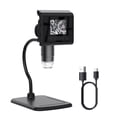 thumbnail image 1 of Riwcyla 2.4 Inch LCD Digital Microscope 1080P 1000X Magnification Portable Magnifier with 8 LED Lights for Home Lab Use, 1 of 7