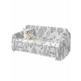 thumbnail image 2 of Boho Gray Flower Couch Cover for 2 Cushion Sofa, Vintage Farmhouse Leaf Spring Plant Washable Loveseat Sofa Covers Slipcover for Sectional Sofas L-Shaped, Couch Throw Cover 71"x118", 2 of 9