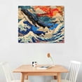 thumbnail image 2 of Autua Whale Sunset Clouds Canvas Art Print for Living Room Bedroom Home Office Wall Decor 16x12in, 2 of 6