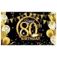 thumbnail image 2 of Bearachild Feliz cumpleaños telón de fondo banner fotografía fondo feliz cumpleaños banner Kits de decoración para fiestas 80 años, 2 of 6