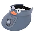 thumbnail image 4 of Sombrero de visera para niños con sombrero de playa de ventilador para gira infantil al aire libre Sports Park Fishing Gris profundo, 4 of 8