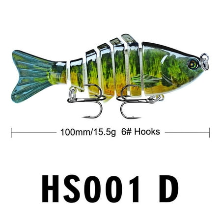 ddioayh Clearance 7 Knots Multi-segmented Fishing Lures with Spinner Baits Blades for Topwater Swimbait for Trout and Bass Slow Sinking 15.5 Plastic Hard Fishing Baits