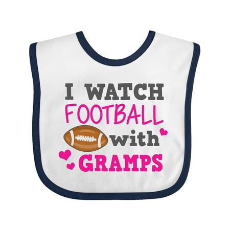 

Inktastic I Watch Football with My Gramps Gift Baby Girl Bib