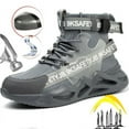 thumbnail image 3 of Fashion Safety Shoes Men Steel Toe Work Shoes Puncture Proof Sneaker Man Industrial Work Safety Boots Breathable Protective Boot, 3 of 5