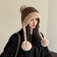 thumbnail image 3 of Gorro de punto unisex de moda con forro polar de cordero para otoño e invierno, 3 of 3