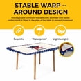 thumbnail image 4 of Independence Day Table Cloths for 5 Foot Rectangle Tables, 4th of July Patriotic Star Blue Red Flag Patio Waterproof Elastic Fitted Tablecloths, Washable Rectangular Table Cover for Camping, 4 of 8