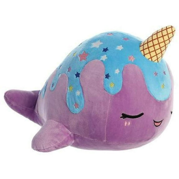 Aurora - Large Purple Tasty Peach - 16" Blue Moon Nomwhal - Enchanting Stuffed Animal