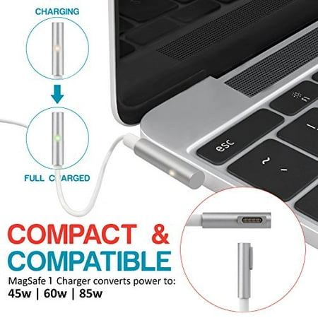 

Genius MacBook Pro/Air Charger 85W Power Adapter With MagSafe 2 (T) Style Connector - Works With 45W/60W/& 85W MacBooks -11/13/15 Retina Display - Compatible With Macbooks (LATE 2012) & After