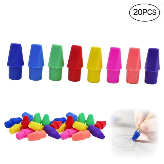 Pencil Top Erasers Bulk Pack,20/40/60/80/100 Count,Latex-Free Eraser Caps,Smudge-Free Pencil Toppers,Durable Eraser Tops for Standard Pencils
