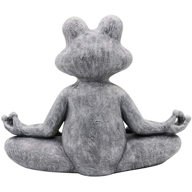 Ebros Rustic Yoga Frog Garden Statue Meditating Buddha Frog