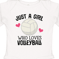 thumbnail image 4 of Inktastic Just A Girl Who Loves Volleyball Girls Long Sleeve Baby Bodysuit, 4 of 5