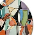 thumbnail image 3 of Designart "Boho Pastels A Pastel Artwork I" Minimalism Metal Round Art Living Room, 3 of 5