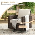 thumbnail image 4 of Vicllax 7 Pieces Wicker Patio Furniture Set 7-Seat Outdoor Conversation Set with 17.8" Coffee Table, 4 of 12