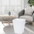 thumbnail image 2 of Commercial Office Wastebasket,9.02x7.05x11.54" Heavy Duty Plastic Rectangular Garbage Bin Wastebasket Trash Can Garbage For Bathroom Kitchen Countertop Large Plain Trash Can Without Lid, White, 2 of 9