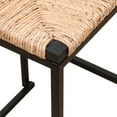 thumbnail image 6 of Counter Height Water Hyacinth Woven Dining Chairs, Bar Stools with Back, Metal Legs, Dining Chairs, Kitchen Breakfast Bar Stools with Footrest for Kitchen Dining room Bistro(Natural,Set of 2), 6 of 10