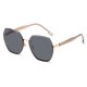 thumbnail image 3 of Gafas de sol para mujer, sin montura, con degradado, protección UV400, diseño de marca, para conducir, con juego de regalo, montura poligonal de metal, gafas de sol para hombre, 3 of 5