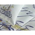 thumbnail image 4 of Ambesonne Shabby Flora Quilted Bedspread Set 3 Pcs, Life is Trip Words, Queen Size, Multicolor, 4 of 5
