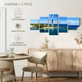 thumbnail image 4 of Elephant Stock Florida Lighthouse Point Wall Art - Horizontal Multi Panel Canvas - 5 Pieceliving Room Wall Decor - Photography Nautical Multi Panel - Blue And Green Decor - 29" x 12", 4 of 4