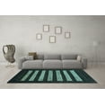 thumbnail image 3 of Ahgly Company Indoor Rectangle Abstract Light Blue Modern Area Rugs, 2' x 4', 3 of 4