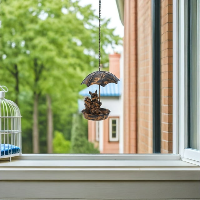 USHOBE Metal Bird Feeders for Outdoors with Weather Resistance Iron 1Pack