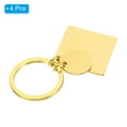 thumbnail image 3 of 4Pcs Metal Stamping Blanks, Metal Keychain Blanks Square Stamping Tags for Laser Engraving, Gold Tone, 3 of 6