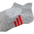thumbnail image 5 of SereneSimple Women's Thin Mesh Slub Breathable Mid-Cut Socks 5-Pair (Grey/Red,Large), 5 of 5