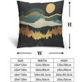 thumbnail image 3 of Mountain Throw Pillow Covers,Tree Pillow Cover Decorative Pillows Nature,Yellow Blue Black Camping Pillow Covers 18X18 Set of 2 Linen for Couch Sofa Cabin Decor Forest Pillow Case,Pillow Mountains, 3 of 5