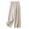 thumbnail image 1 of Trousers High Waisted Nine - Point Loose Inset Hot Pants - Women's Casual Pants, Polyester Blend, Spring - Autumn Wear, Sizes, 1 of 3